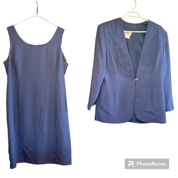 SALE!! Vintage Suit dress 2 piece fits like a 12.    2 - Picture 3 of 13